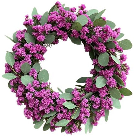 Limonium with Eucalyptus Wreath