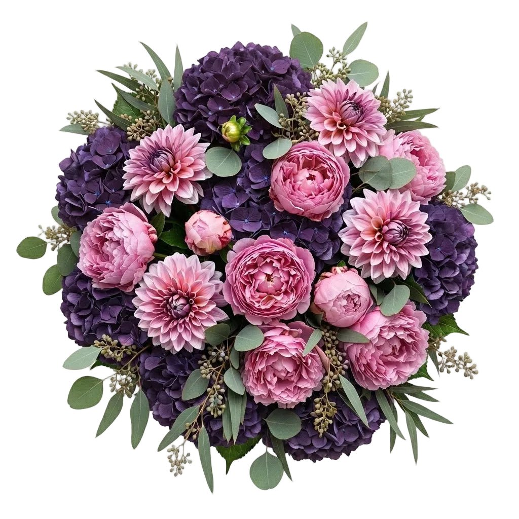 Luxe Bouquet of Hydrangea with Peonies and Dahlia - Florist London