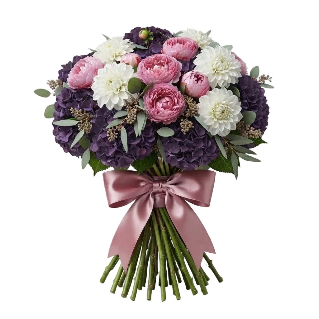Luxe Bouquet of Hydrangea with Peonies and Dahlia - Florist London