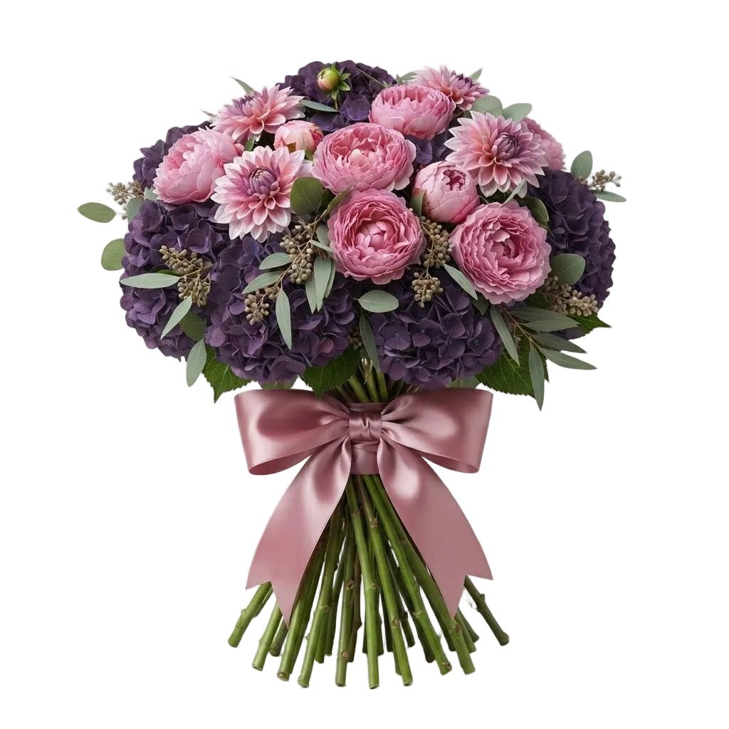 Luxe Bouquet of Hydrangea with Peonies and Dahlia - Florist London