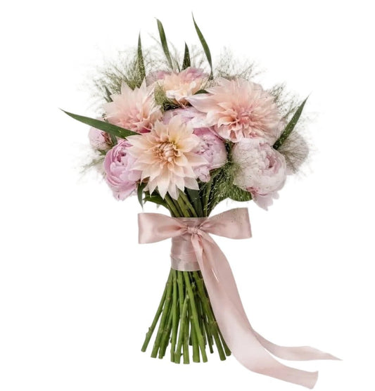 Luxury Bouquet of Cafe au Lait Dhalia and Peonies - Florist London