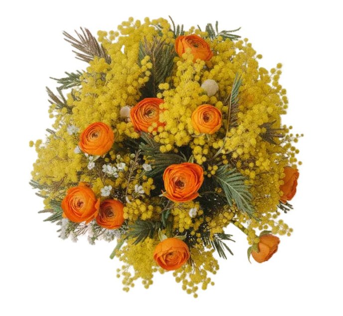 Luxury Bouquet of Mimosa and Ranunculus - Florist London