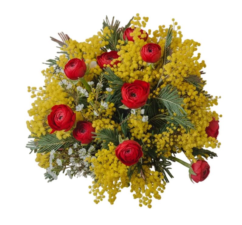 Luxury Bouquet of Mimosa and Ranunculus - Florist London