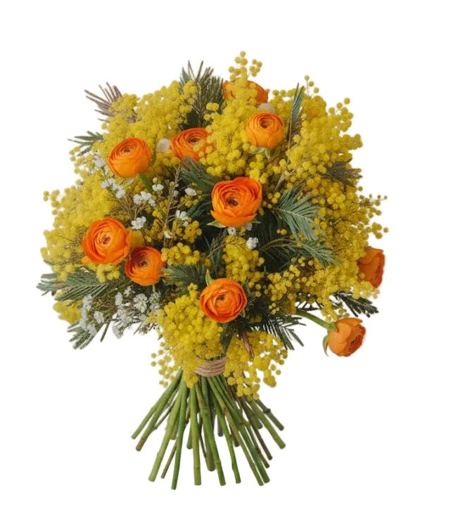 Luxury Bouquet of Mimosa and Ranunculus - Florist London
