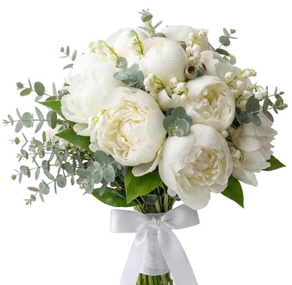 Luxury Bouquet of Peonies and Lily of The Valley - Florist London