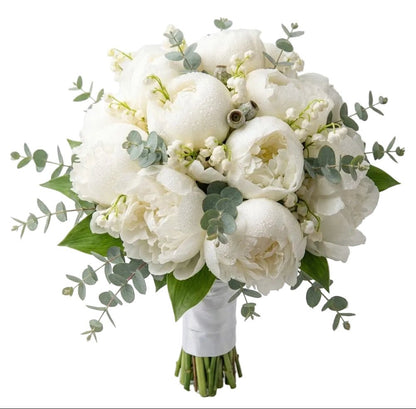 Luxury Bouquet of Peonies and Lily of The Valley - Florist London