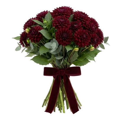 Luxury Burgundy Dahlia Bouquet - Florist London