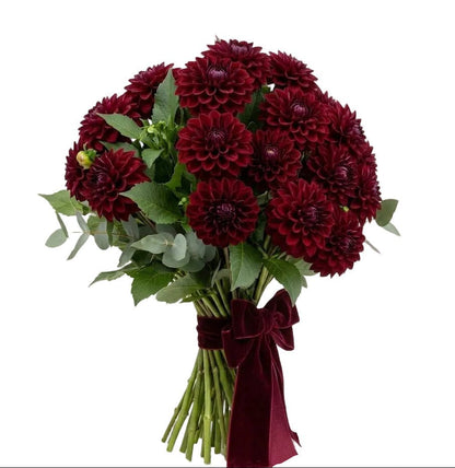Luxury Burgundy Dahlia Bouquet - Florist London