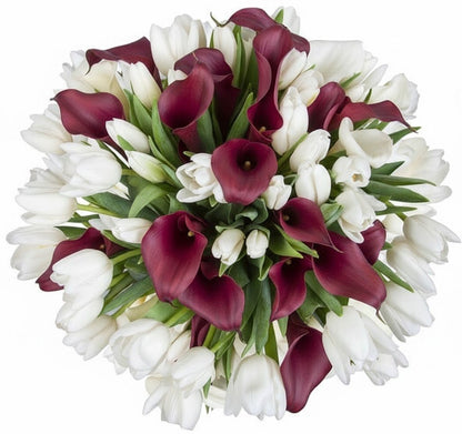 Luxury Calla Lily and Tulips Bouquet - Florist London