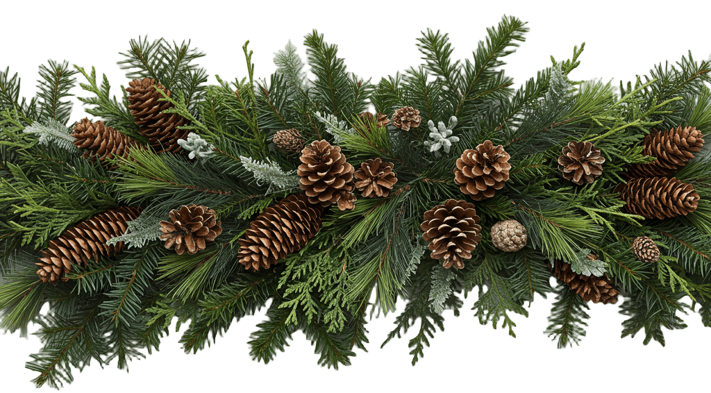 Luxury Christmas Garland with Assorted Cones - Florist London