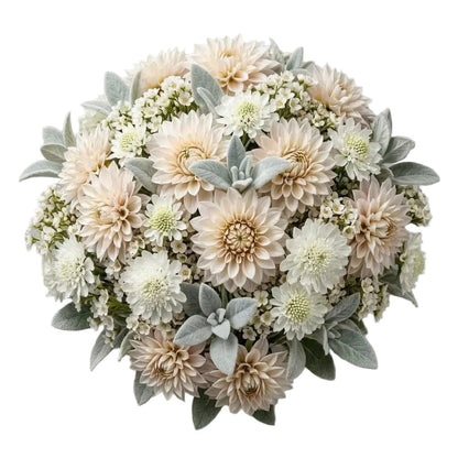 Luxury Dahlia Bouquet with Scabiosa and Wax Flowers - Florist London