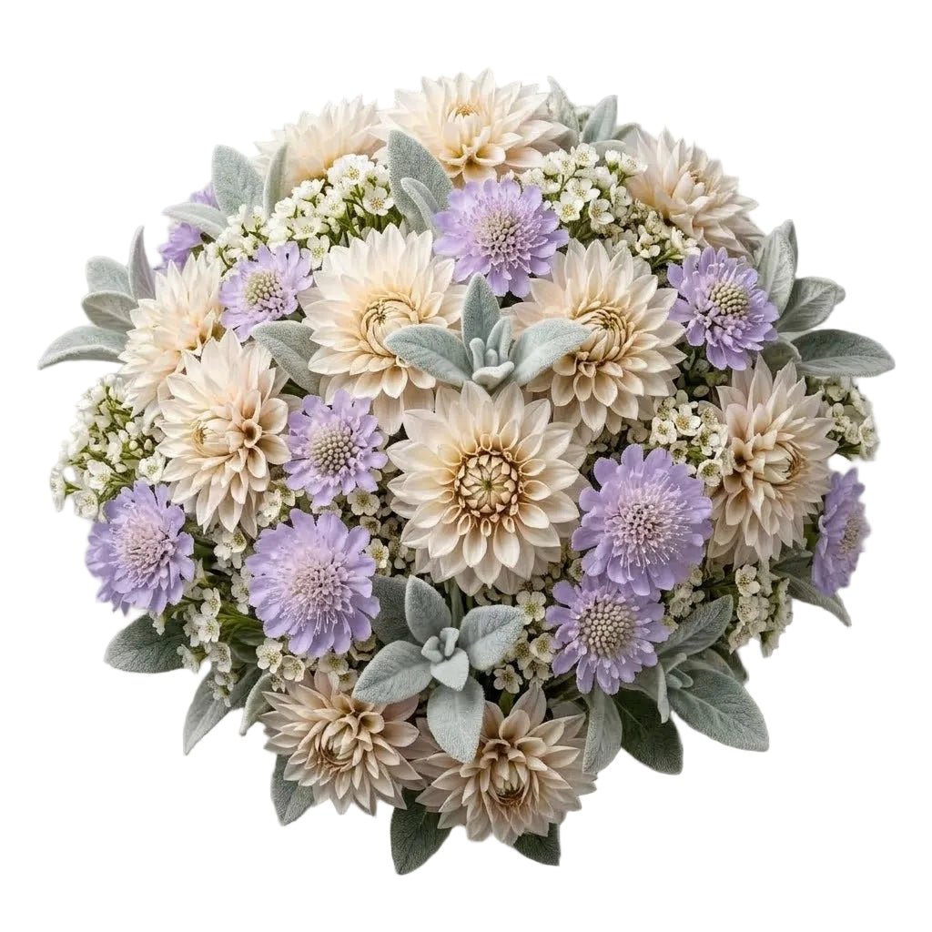Luxury Dahlia Bouquet with Scabiosa and Wax Flowers - Florist London