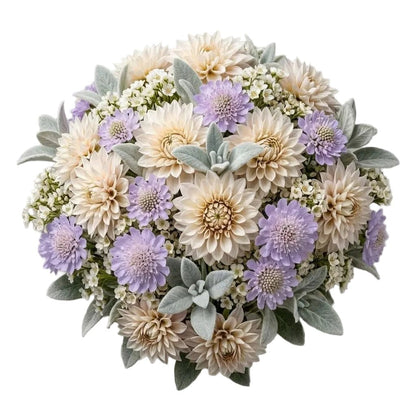 Luxury Dahlia Bouquet with Scabiosa and Wax Flowers - Florist London