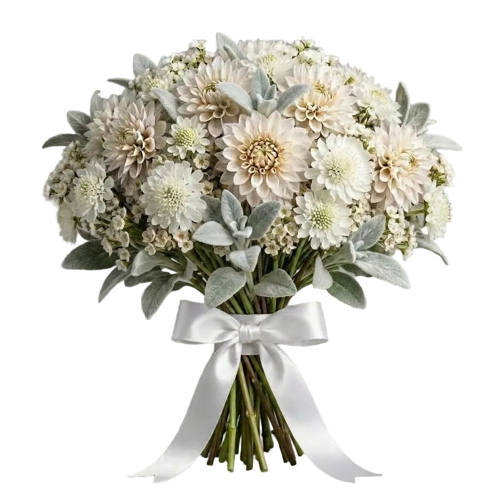 Luxury Dahlia Bouquet with Scabiosa and Wax Flowers - Florist London