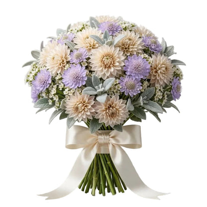 Luxury Dahlia Bouquet with Scabiosa and Wax Flowers - Florist London