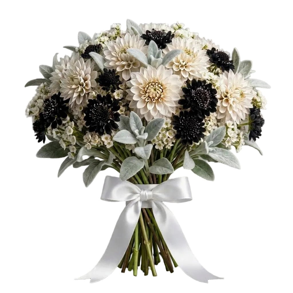 Luxury Dahlia Bouquet with Scabiosa and Wax Flowers - Florist London