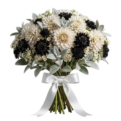 Luxury Dahlia Bouquet with Scabiosa and Wax Flowers - Florist London