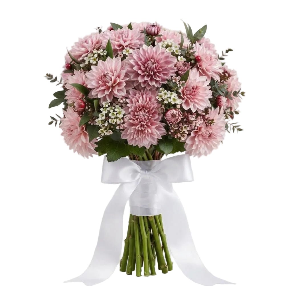 Luxury Dahlia Bouquet with Wax Flowers - Florist London