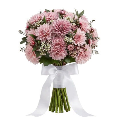 Luxury Dahlia Bouquet with Wax Flowers - Florist London