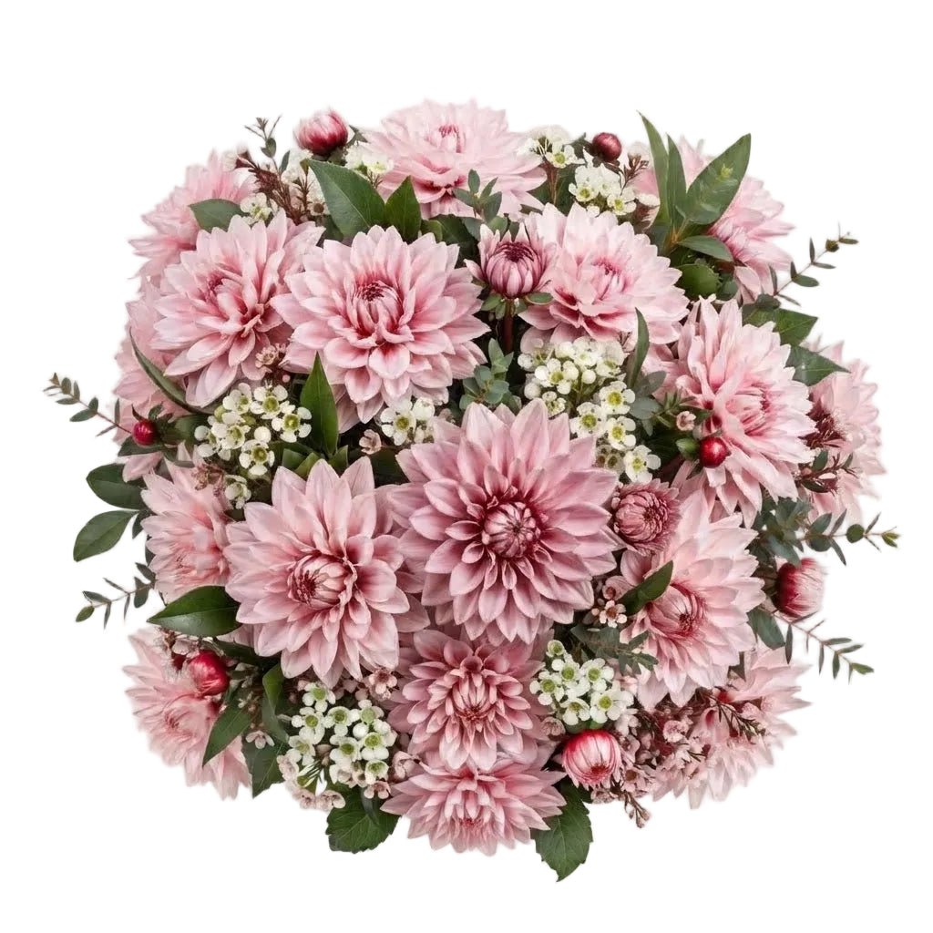 Luxury Dahlia Bouquet with Wax Flowers - Florist London