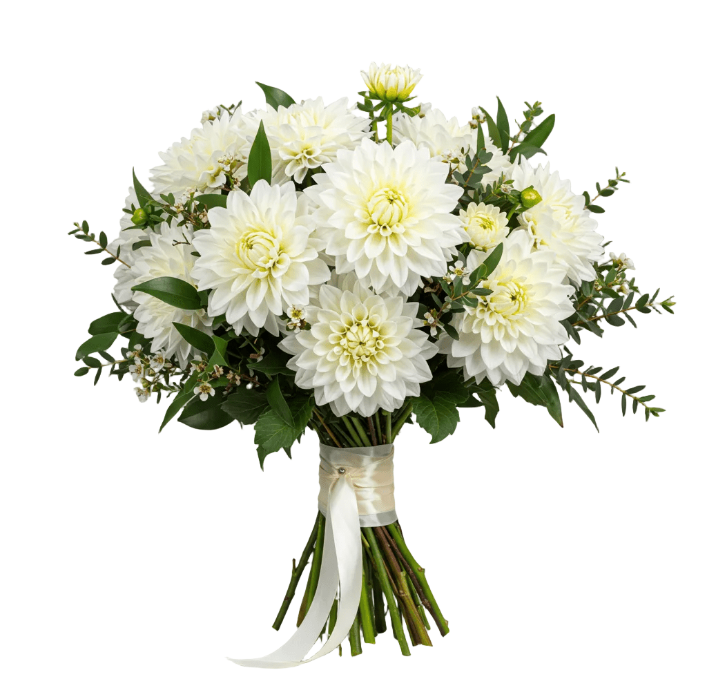 Luxury Dahlia Bouquet with Wax Flowers - Florist London