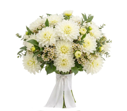 Luxury Dahlia Bouquet with Wax Flowers - Florist London