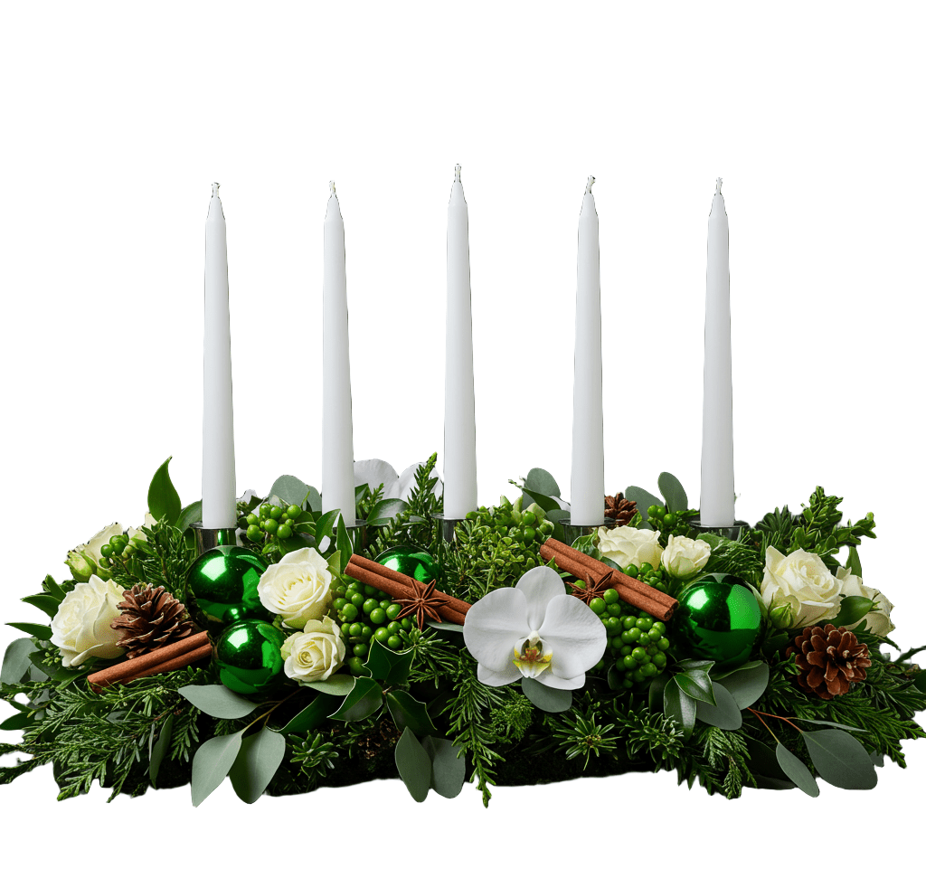 Luxury Green Centerpices with Phalaenopsis Orchids - Florist London