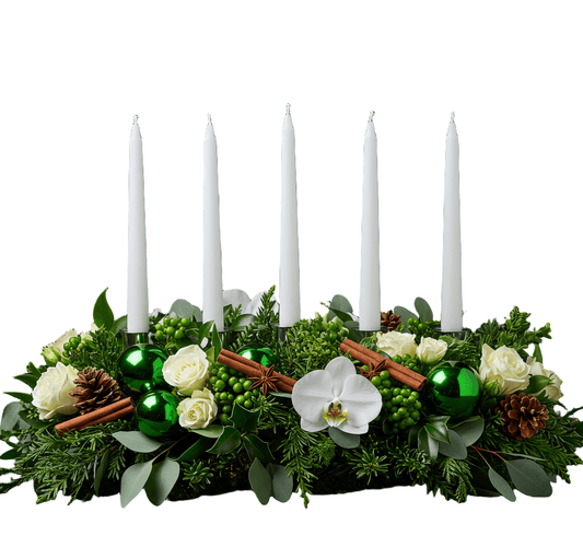 Luxury Green Centerpices with Phalaenopsis Orchids - Florist London