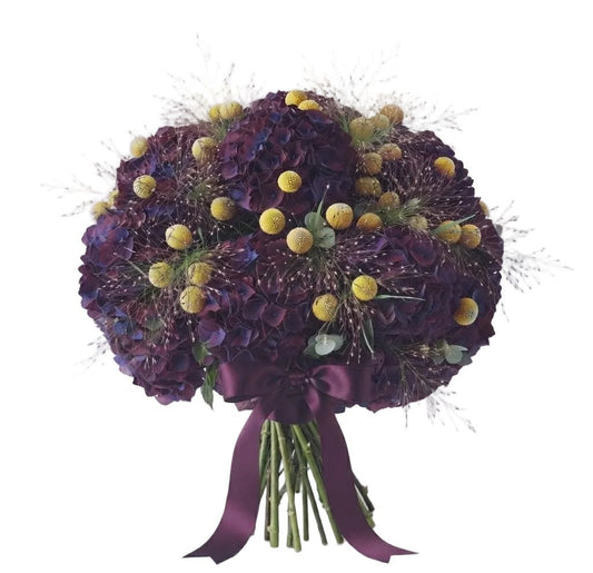 Luxury Hydrangea Bouquet with Craspedia - Florist London