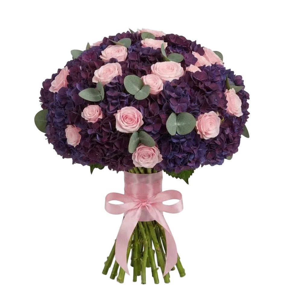 Luxury Hydrangea with Pink Roses Bouquet - Florist London