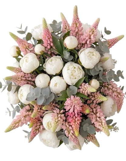Luxury Peonies with Lupinus Bouquet - Florist London