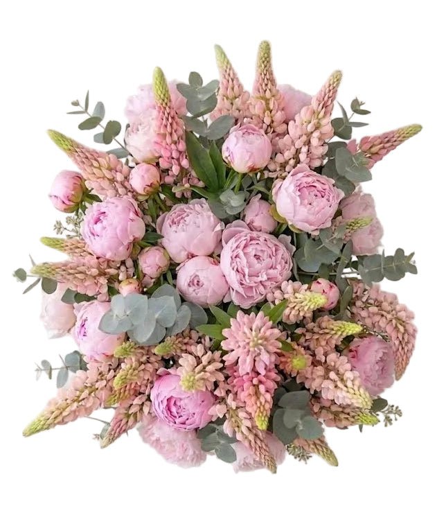 Luxury Peonies with Lupinus Bouquet - Florist London