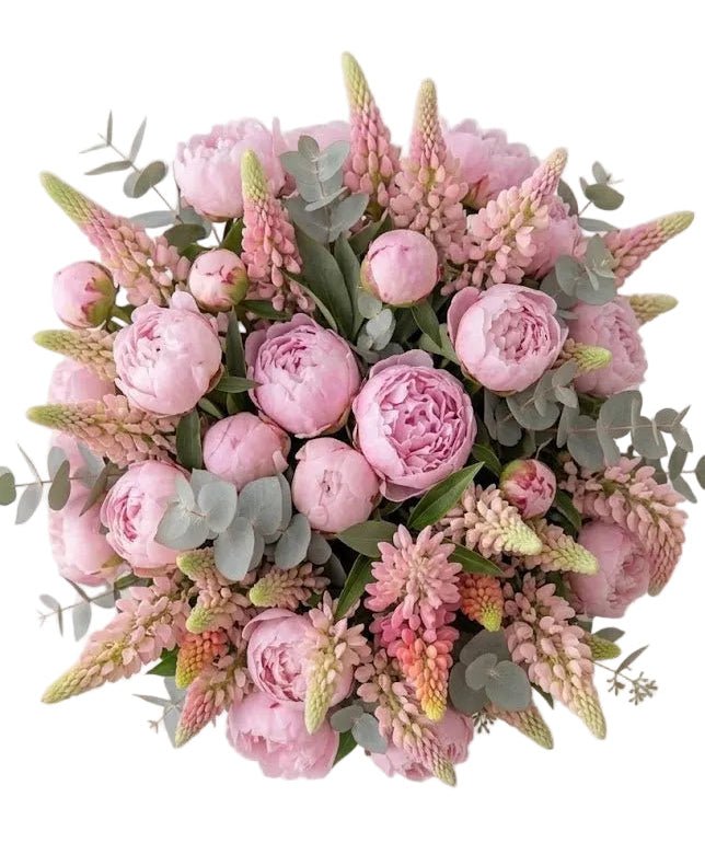 Luxury Peonies with Lupinus Bouquet - Florist London