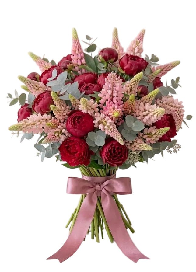 Luxury Peonies with Lupinus Bouquet - Florist London