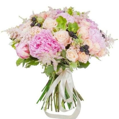 Luxury Pink and Peach Bouquet - Florist London