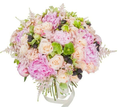 Luxury Pink and Peach Bouquet - Florist London