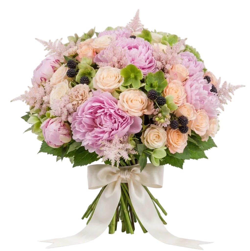 Luxury Pink and Peach Bouquet - Florist London