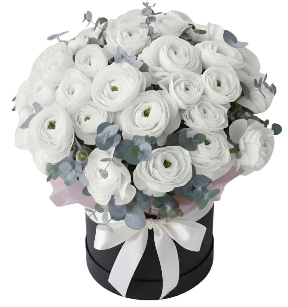 Luxury Ranunculus with Eucalyptus Box - Florist London