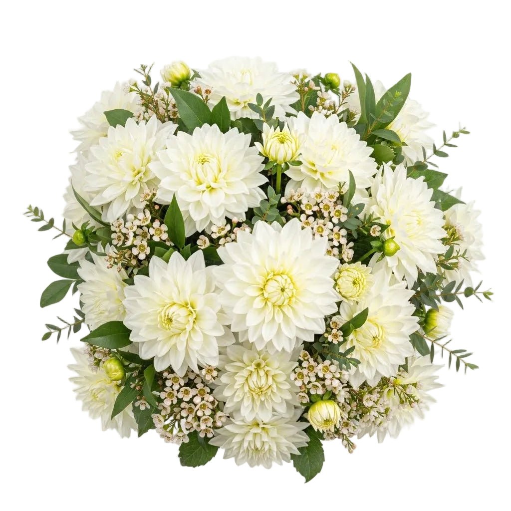 Luxury White Dahlia Bridal Bouquet - Florist London