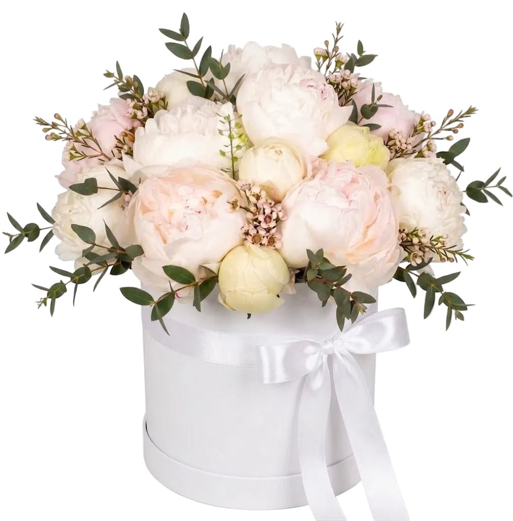 Luxury White Peonies Box - Florist London