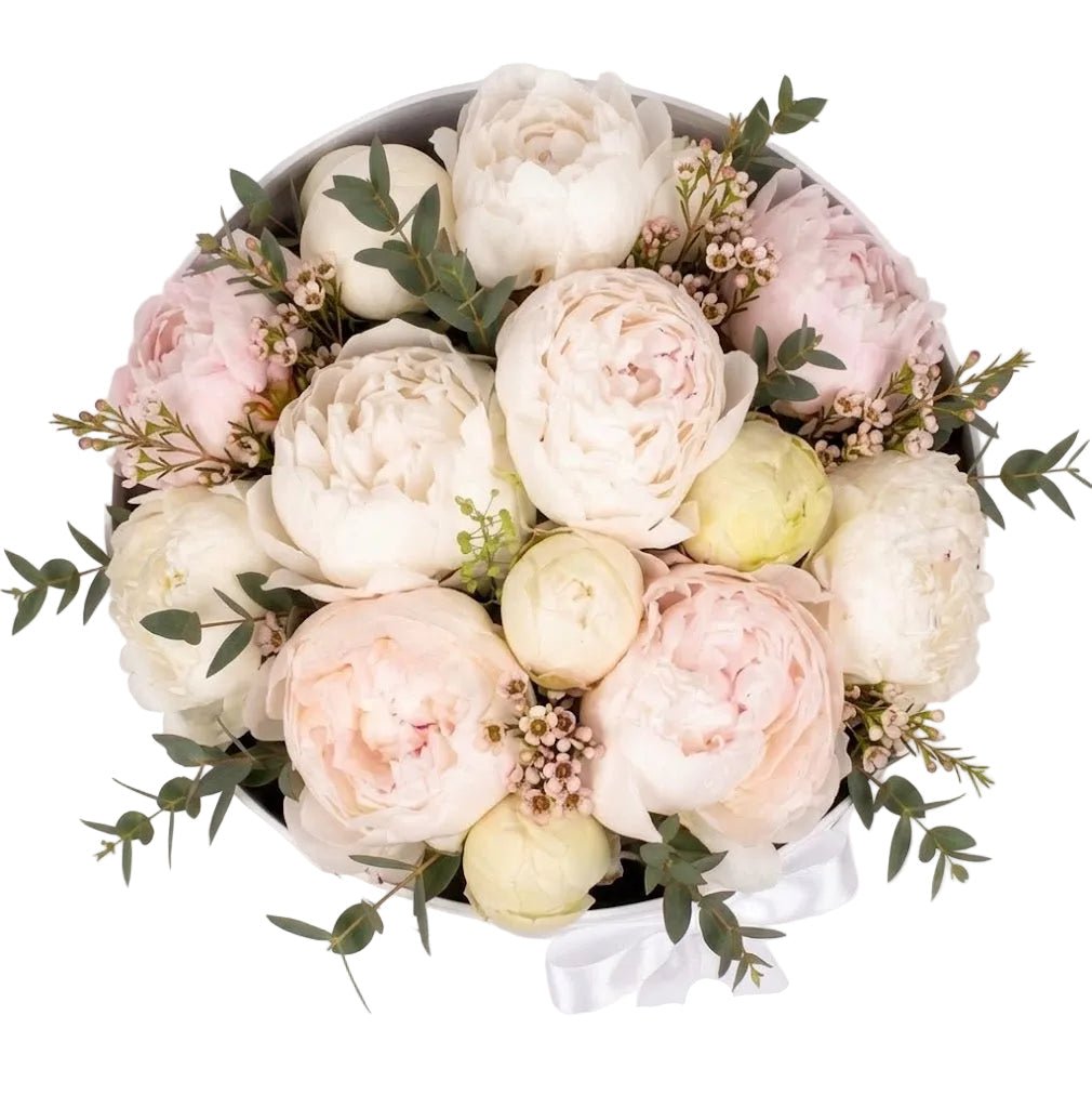Luxury White Peonies Box - Florist London