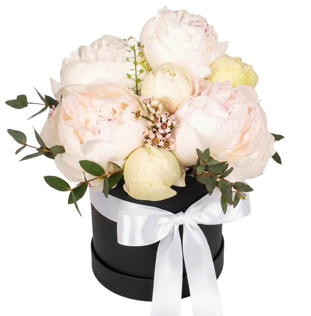 Luxury White Peonies Box - Florist London
