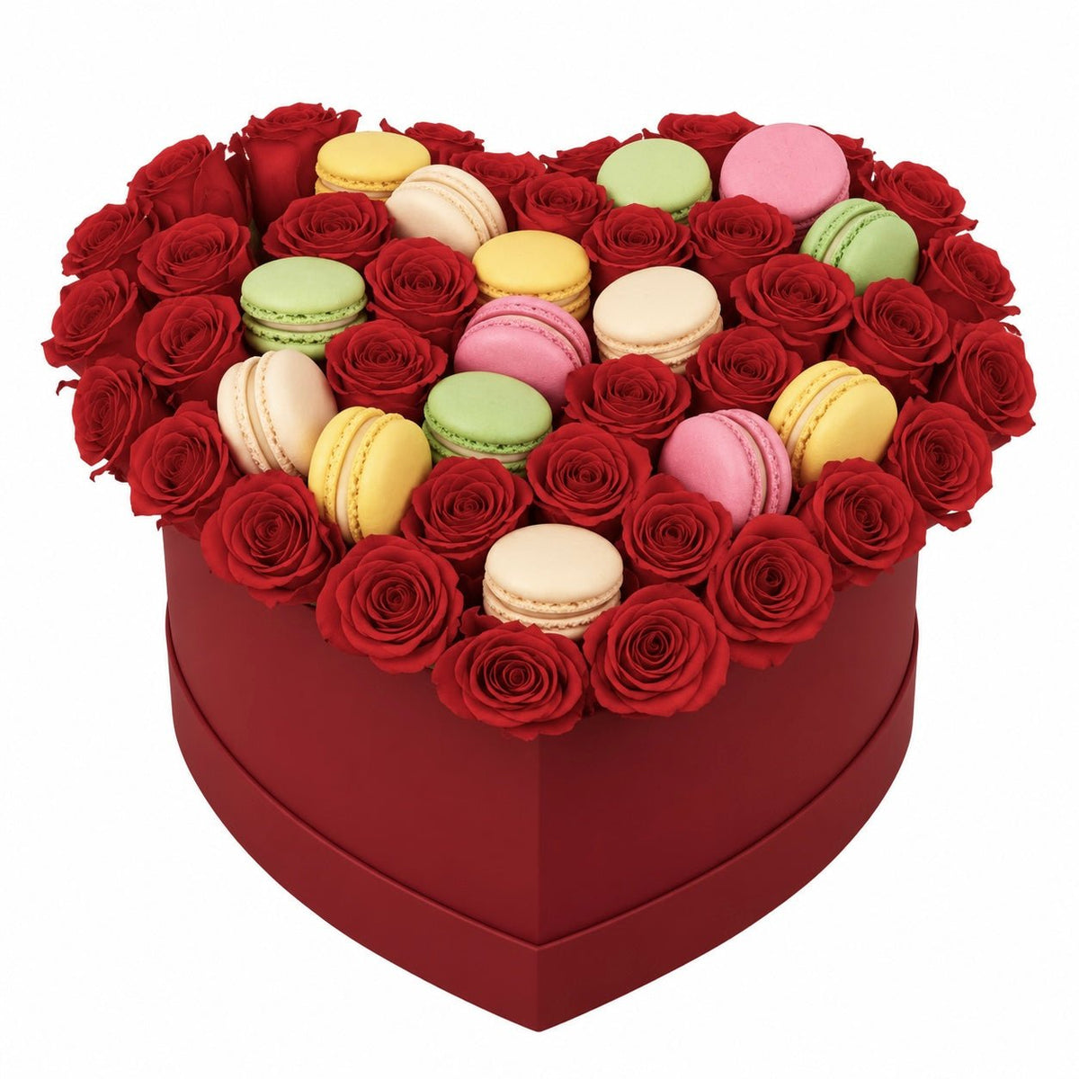 Macaroons in Roses Box - Florist London