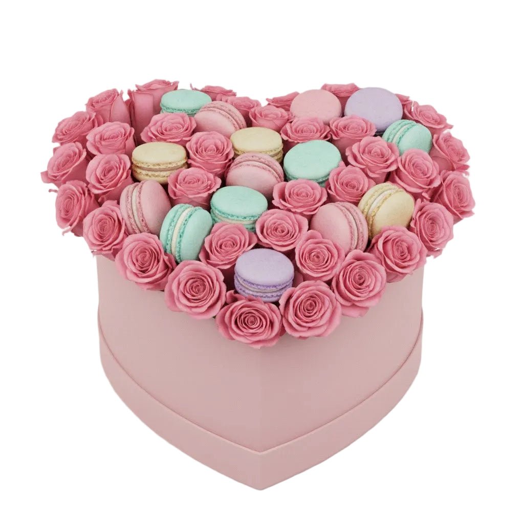 Macaroons in Roses Box - Florist London