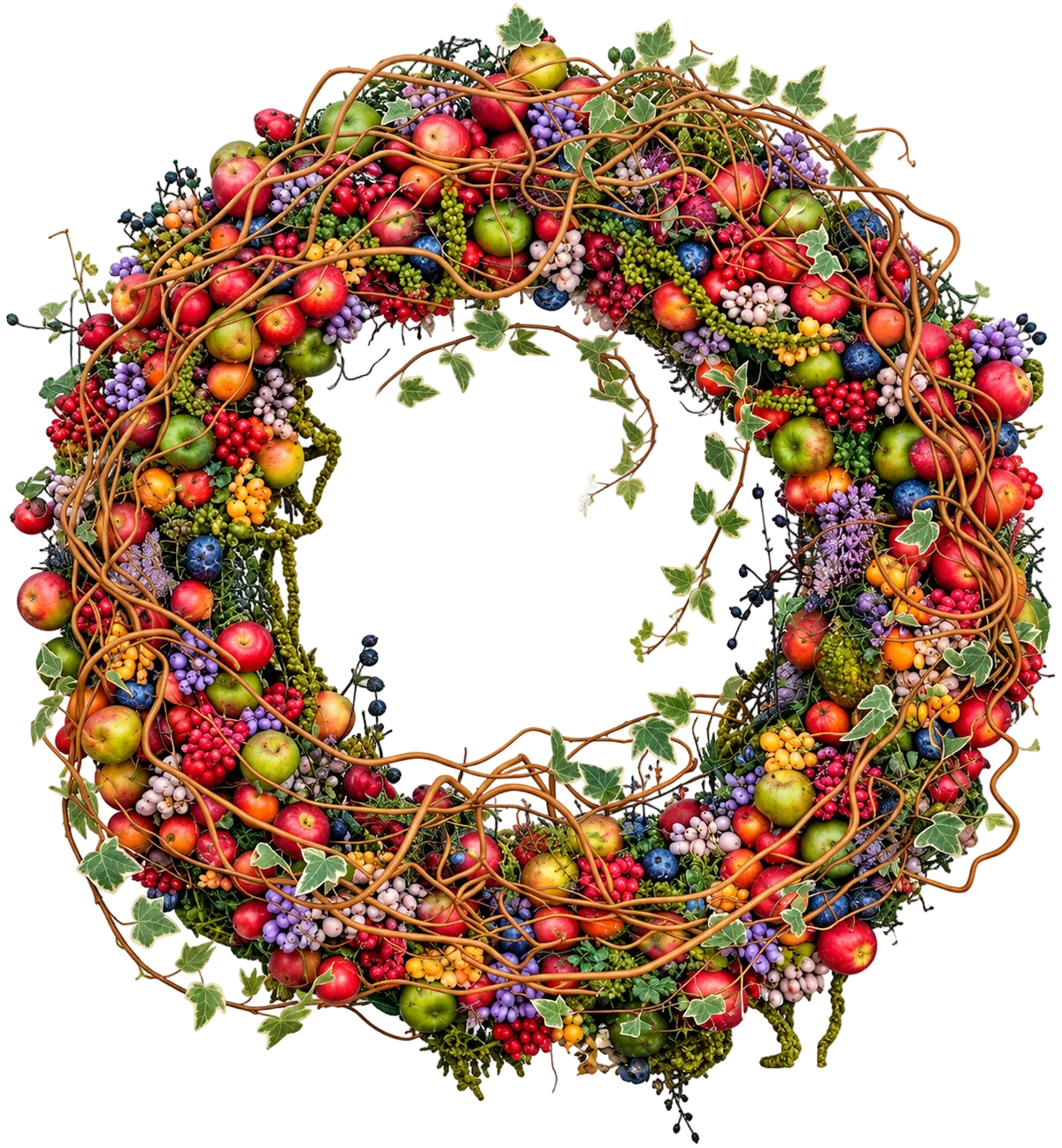 Malus and Berry Autumn Wreath - Florist London