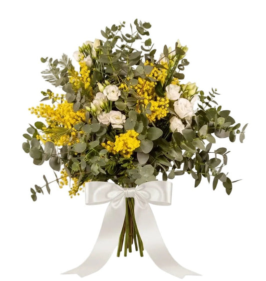 Mimosa with Lisianthus Bouquet - Florist London