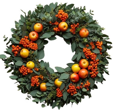 Mini Apple and Berries Charming Door Wreath