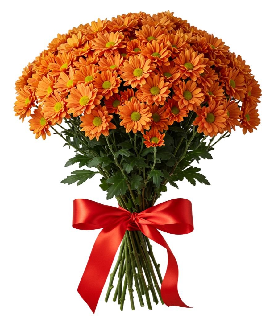 Orange Daisy Chrysanthemum Bouquet - Florist London