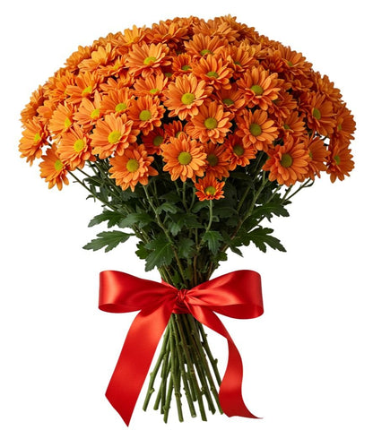 Orange Daisy Chrysanthemum Bouquet - Florist London