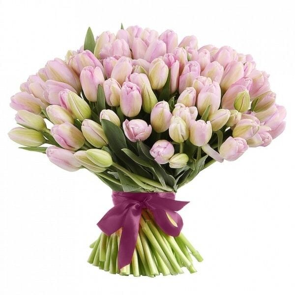 Pastel Pink Tulips Bouquet - Florist London